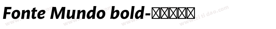 Fonte Mundo bold字体转换